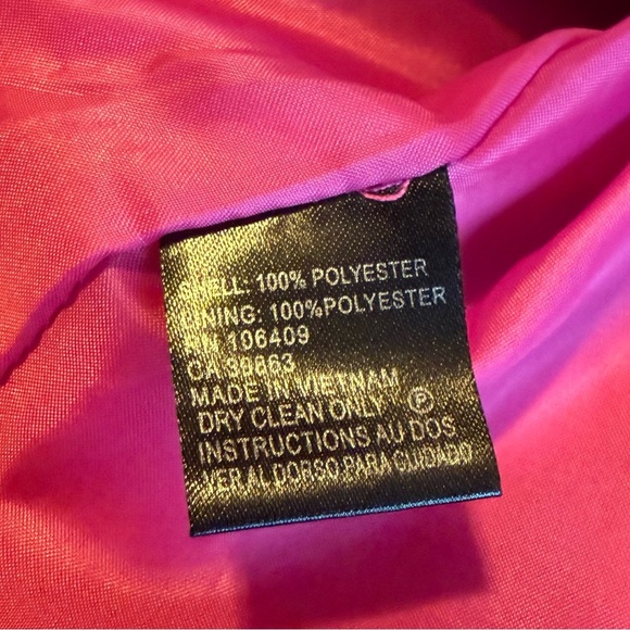 Tahari Pink and White Geometric Print Dress - Size 6 - Picture 3 of 4